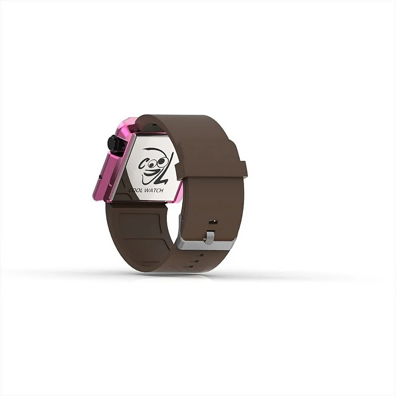 Cool Watch Saat - Pembe Edition - Kahverengi Kayış Unisex