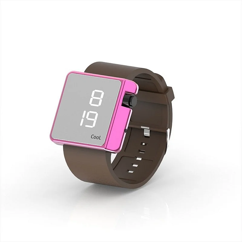 Cool Watch Saat - Pembe Edition - Kahverengi Kayış Unisex