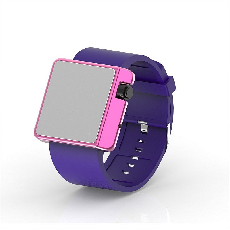 Cool Watch Saat - Pembe Edition - Mor Kayış Unisex