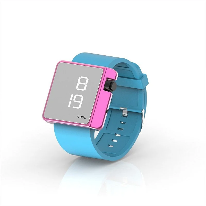 Cool Watch Saat - Pembe Edition - Turkuaz Kayış Unisex