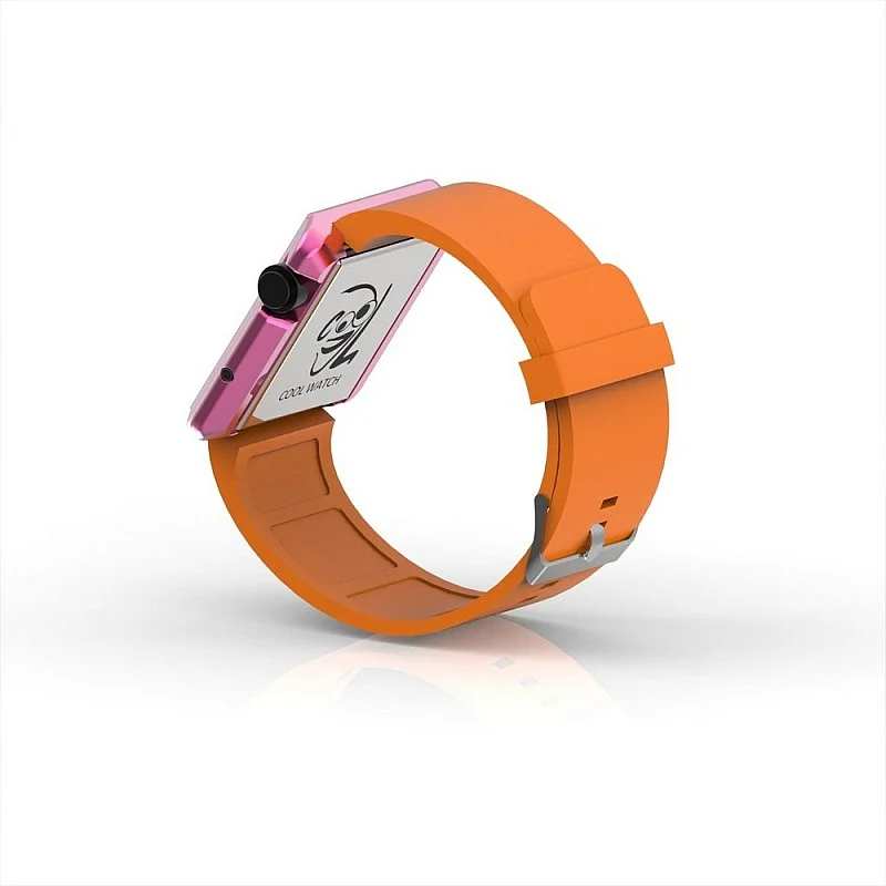 Cool Watch Saat - Pembe Edition - Turuncu Kayış Unisex