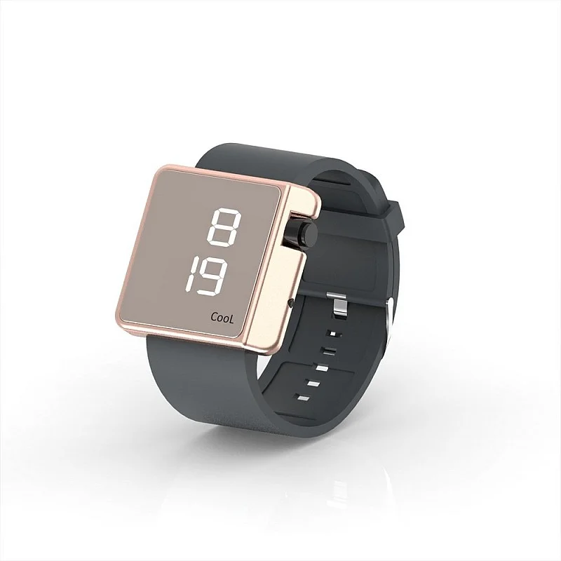 Cool Watch Saat - Rose Edition - Gri Kayış Unisex