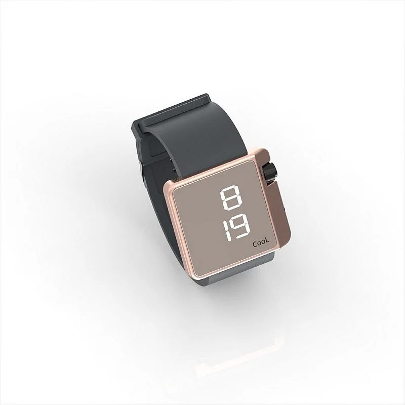 Cool Watch Saat - Rose Edition - Gri Kayış Unisex