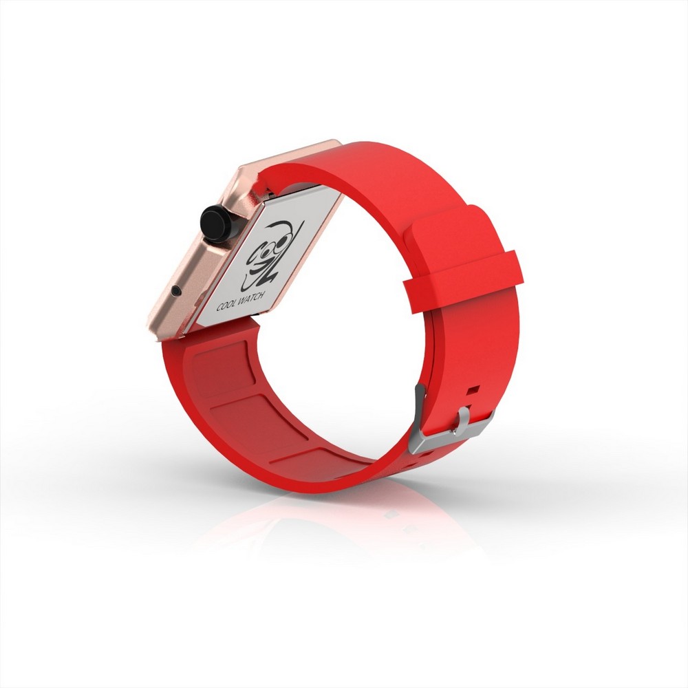 Cool Watch Saat - Rose Edition - Kırmızı Kayış Unisex