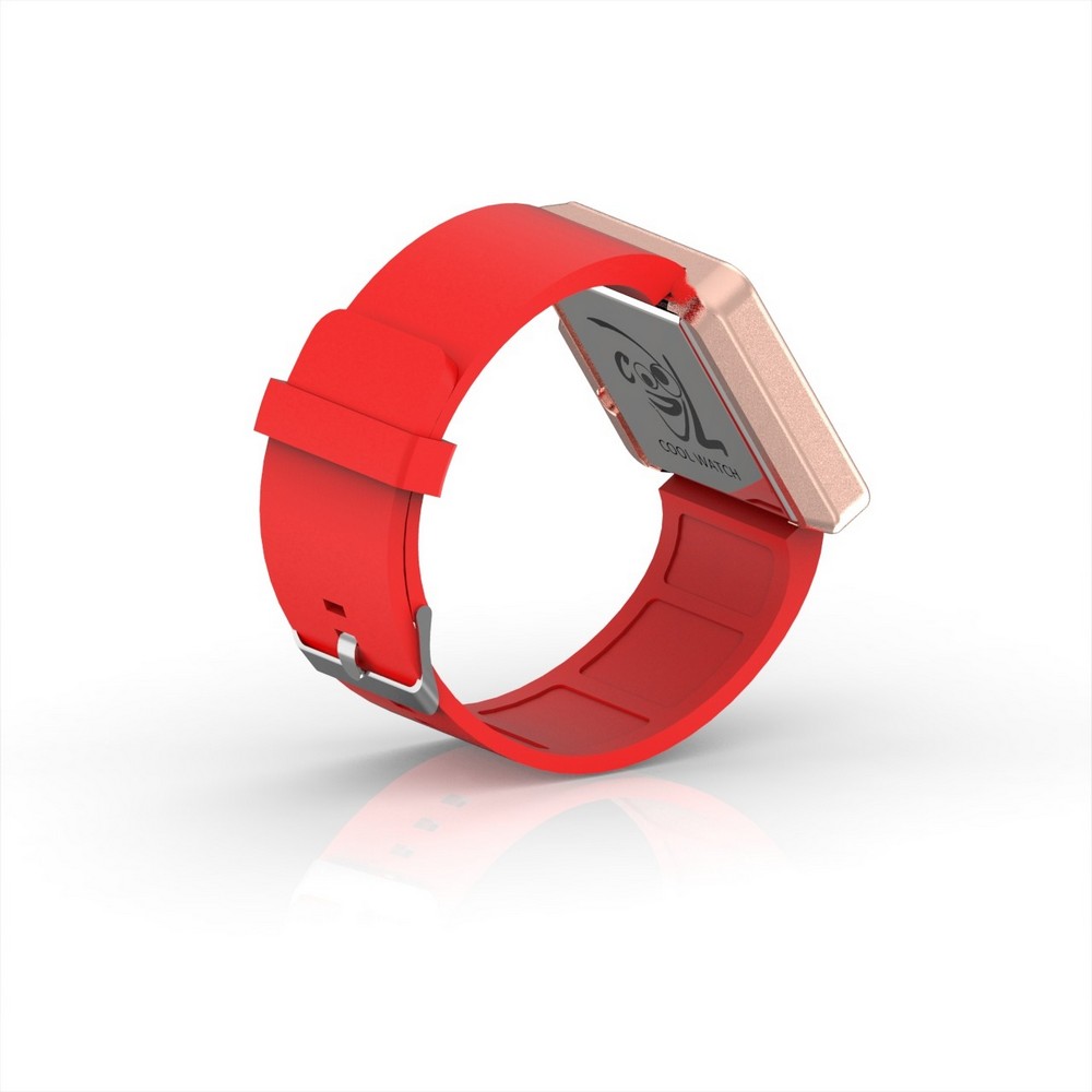 Cool Watch Saat - Rose Edition - Kırmızı Kayış Unisex