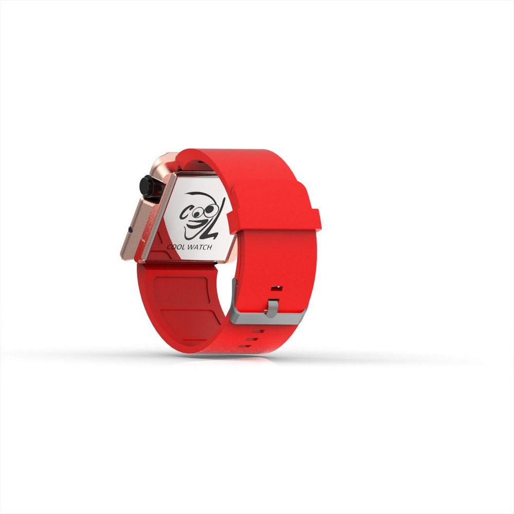 Cool Watch Saat - Rose Edition - Kırmızı Kayış Unisex