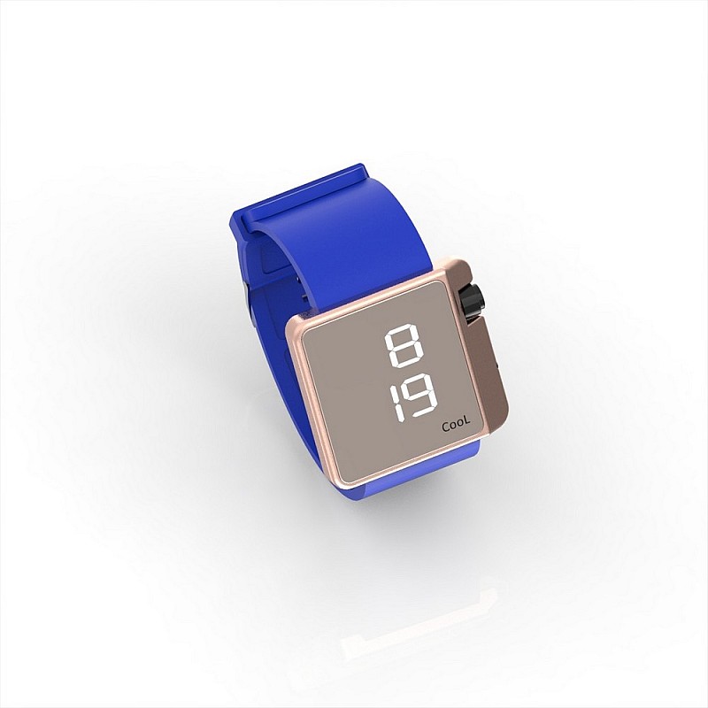Cool Watch Saat - Rose Edition - Mavi Kayış Unisex