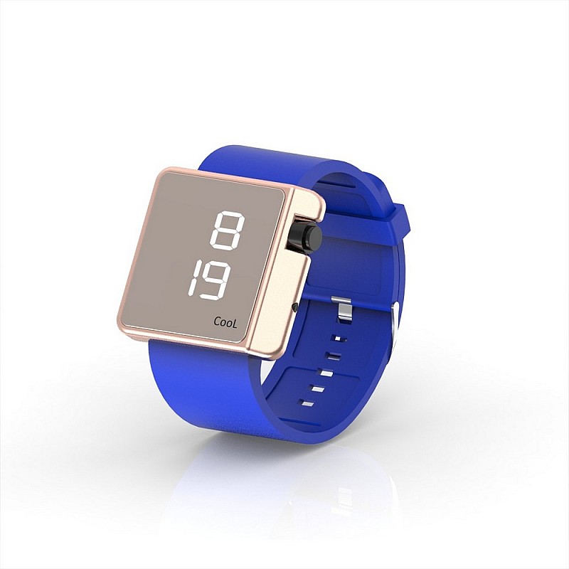 Cool Watch Saat - Rose Edition - Mavi Kayış Unisex
