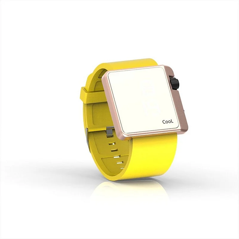 Cool Watch Saat - Rose Edition - Sarı Kayış Unisex