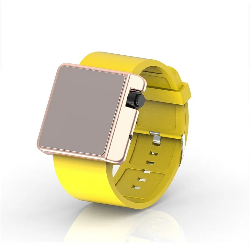 Cool Watch Saat - Rose Edition - Sarı Kayış Unisex