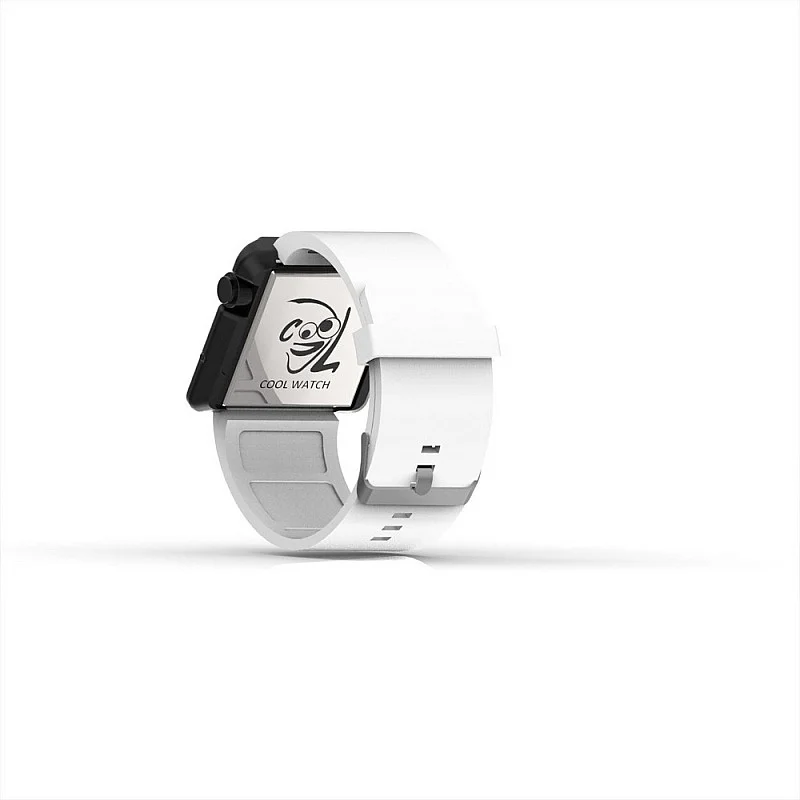 Cool Watch Saat - Siyah Edition - Beyaz Kayış Unisex Cool Watch Saat - Siyah Edition - Beyaz Kayış Unisex