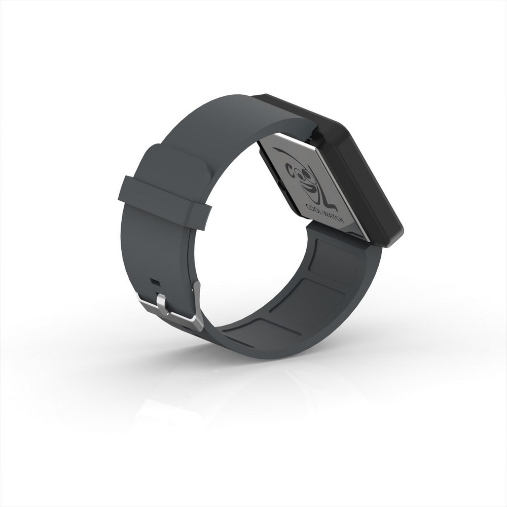 Cool Watch Saat - Siyah Edition - Gri Kayış Unisex