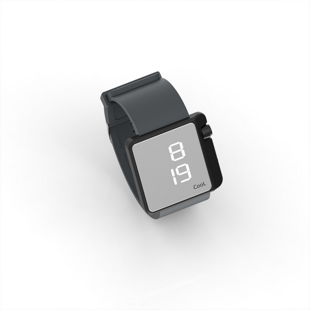 Cool Watch Saat - Siyah Edition - Gri Kayış Unisex