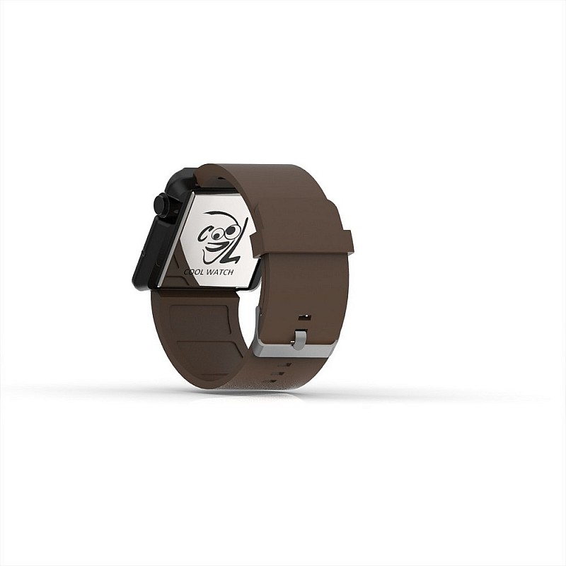 Cool Watch Saat - Siyah Edition - Kahverengi Kayış Unisex