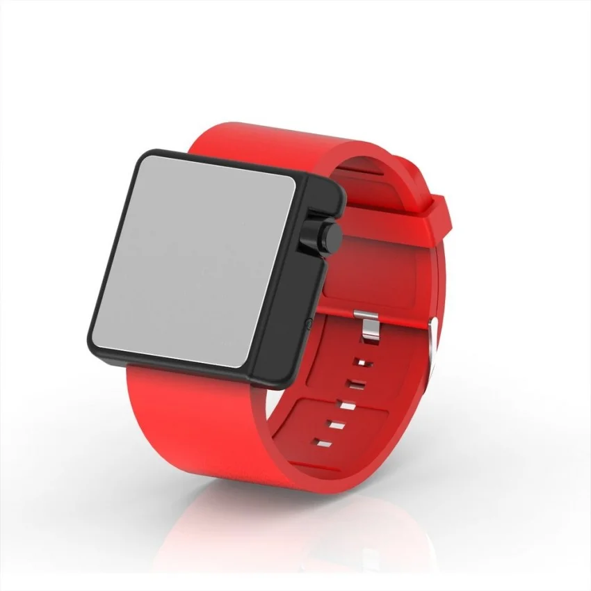 Cool Watch Saat - Siyah Edition - Kırmızı Kayış Unisex Cool Watch Saat - Siyah Edition - Kırmızı Kayış Unisex