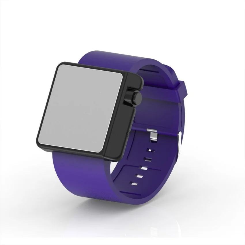 Cool Watch Saat - Siyah Edition - Mor Kayış Unisex Cool Watch Saat - Siyah Edition - Mor Kayış Unisex