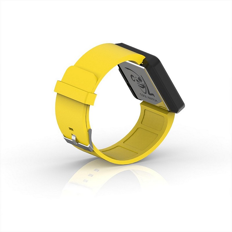 Cool Watch Saat - Siyah Edition - Sarı Kayış Unisex