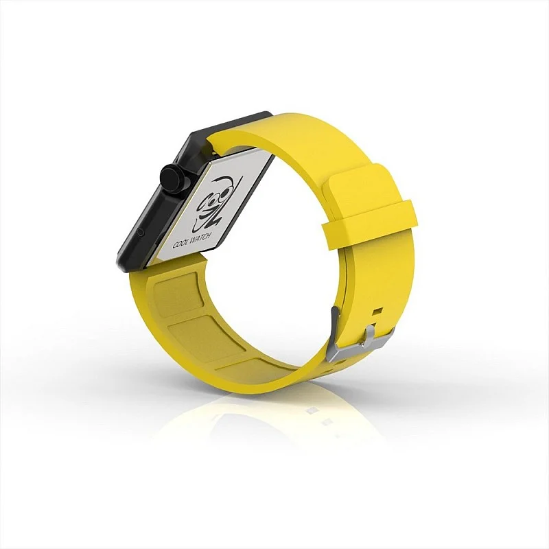 (Cool Watch Saat - Siyah Edition - Sarı Kayış Unisex)