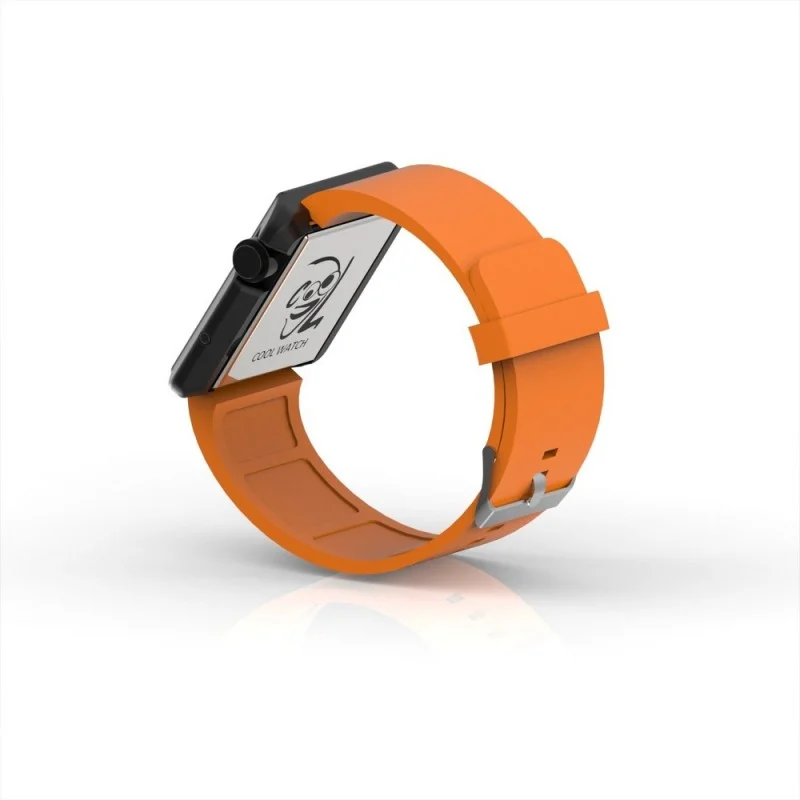 Cool Watch Saat - Siyah Edition - Turuncu Kayış Unisex