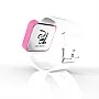 Cool Watch Saat - Pembe Led Kasa - Beyaz Kayış Unisex