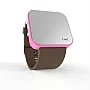 Cool Watch Saat - Pembe Led Kasa - Kahverengi Kayış Unisex