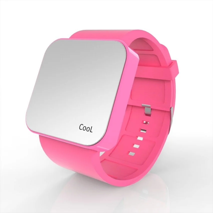 Cool Watch Saat - Pembe Led Kasa - Pembe Kayış Unisex