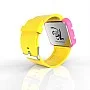 Cool Watch Saat - Pembe Led Kasa - Sarı Kayış Unisex