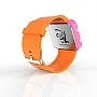 Cool Watch Saat - Pembe Led Kasa - Turuncu Kayış Unisex