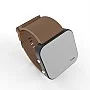 Cool Watch Saat - Siyah Led Kasa - Kahverengi Kayış Unisex