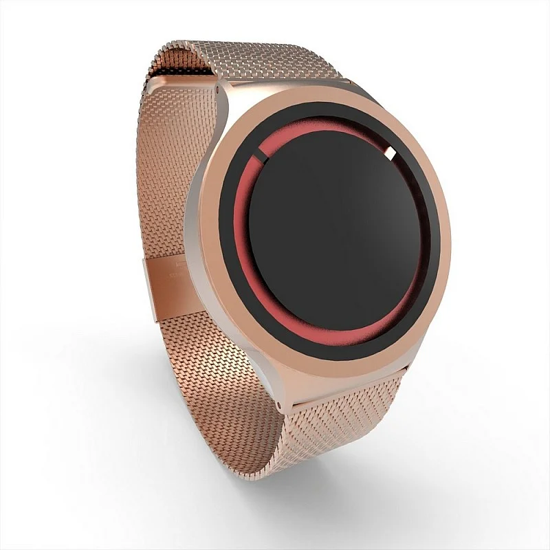 Cool Watch Saat - Rose Mat Kasa Kırmızı Halka - Rose Kordon CooL Plus Unisex