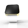 Cool Watch Saat - Gold Mat Dokunmatik Kasa - Beyaz Kayış Unisex