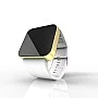 Cool Watch Saat - Gold Mat Dokunmatik Kasa - Beyaz Kayış Unisex