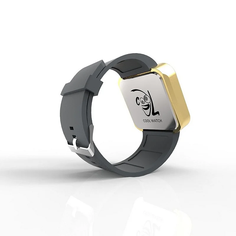 Cool Watch Saat - Gold Mat Dokunmatik Kasa - Gri Kayış Unisex Cool Watch Saat - Gold Mat Dokunmatik Kasa - Gri Kayış Unisex