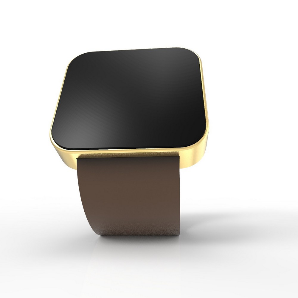 Cool Watch Saat - Gold Mat Dokunmatik Kasa - Kahverengi Kayış Unisex