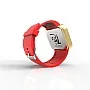 Cool Watch Saat - Gold Mat Dokunmatik Kasa - Kırmızı Kayış Unisex