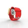 Cool Watch Saat - Gold Mat Dokunmatik Kasa - Kırmızı Kayış Unisex