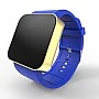 Cool Watch Saat - Gold Mat Dokunmatik Kasa - Mavi Kayış Unisex