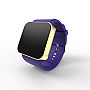 Cool Watch Saat - Gold Mat Dokunmatik Kasa - Mor Kayış Unisex