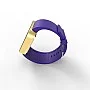 Cool Watch Saat - Gold Mat Dokunmatik Kasa - Mor Kayış Unisex