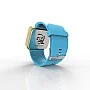 Cool Watch Saat - Gold Mat Dokunmatik Kasa - Turkuaz Kayış Unisex