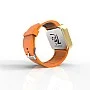 Cool Watch Saat - Gold Mat Dokunmatik Kasa - Turuncu Kayış Unisex
