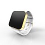 Cool Watch Saat - Gold Shiny Dokunmatik Kasa - Beyaz Kayış Unisex