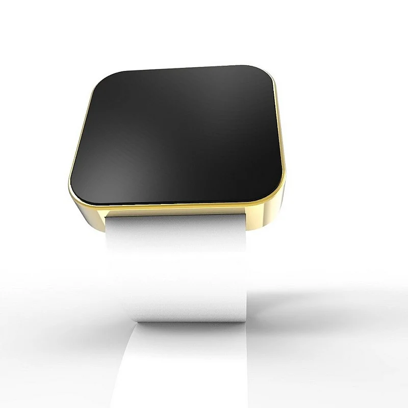 Cool Watch Saat - Gold Shiny Dokunmatik Kasa - Beyaz Kayış Unisex