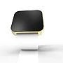 Cool Watch Saat - Gold Shiny Dokunmatik Kasa - Beyaz Kayış Unisex