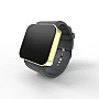 Cool Watch Saat - Gold Shiny Dokunmatik Kasa - Gri Kayış Unisex