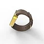 Cool Watch Saat - Gold Shiny Dokunmatik Kasa - Kahverengi Kayış Unisex (Cool Watch Saat - Gold Shiny Dokunmatik Kasa - Kahverengi Kayış Unisex)