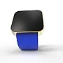 Cool Watch Saat - Gold Shiny Dokunmatik Kasa - Mavi Kayış Unisex