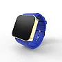 Cool Watch Saat - Gold Shiny Dokunmatik Kasa - Mavi Kayış Unisex