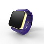 Cool Watch Saat - Gold Shiny Dokunmatik Kasa - Mor Kayış Unisex