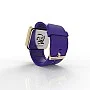 Cool Watch Saat - Gold Shiny Dokunmatik Kasa - Mor Kayış Unisex